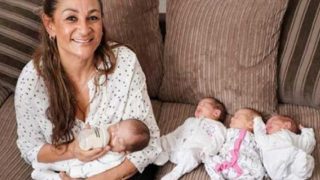 Вижте историята: 50-годишна баба стана майка на четиризнаци!