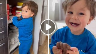 Вижте радостта на това дете когато откри скрит шоколад