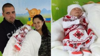 Това семейство облече новороденото си бебче в народна носия за изписването