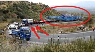 Вижте как се транспортират огромна газова турбина през тесен планински път!