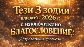 Тези 3 зодии влизат в 2026 г. с изключително благословение: Астрологична прогноза